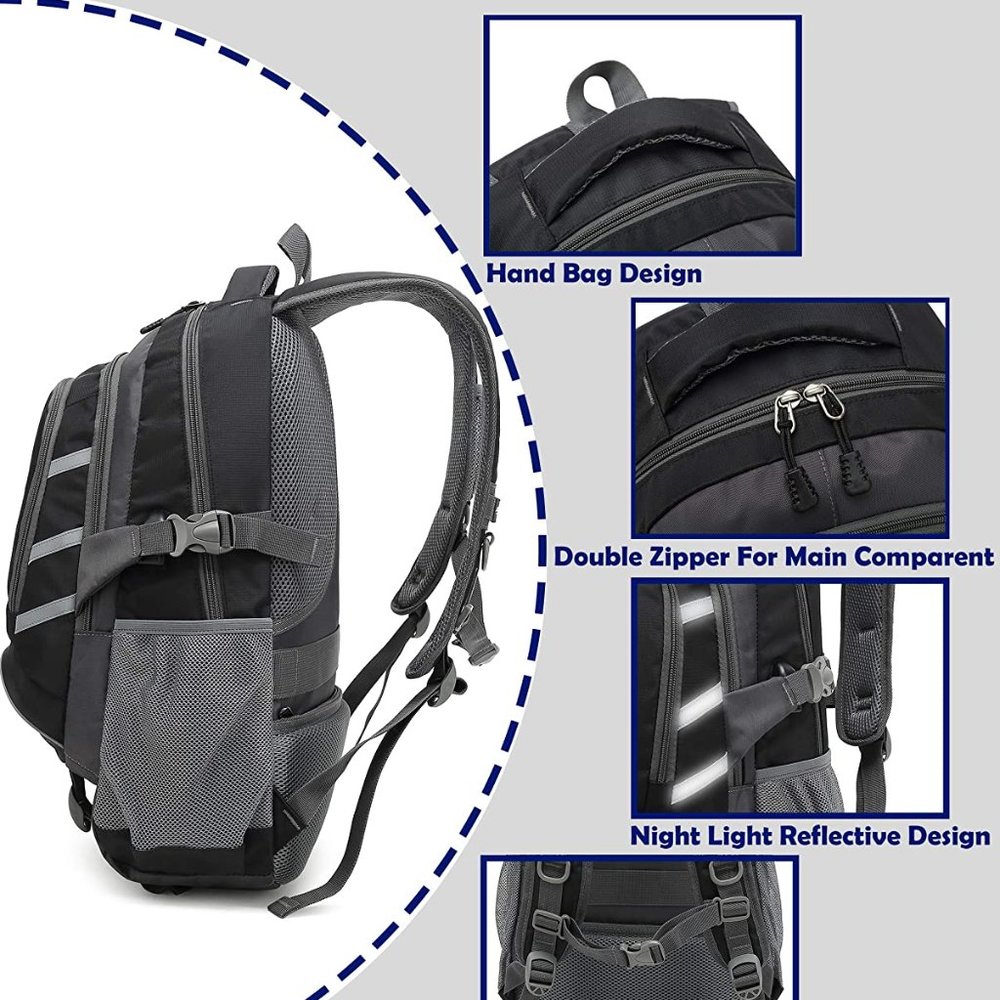 New UNISEX Backpack for School , fits Large Laptop with USB Port - Picture 9 of 12